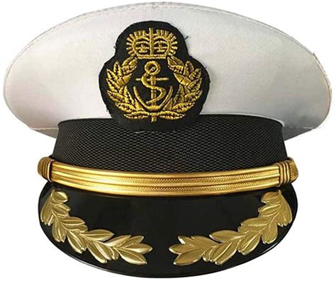 Buy CHECKIN Custom Costume Admiral Hats Navy Officer Cap Yacht Captain's Hat Sailor Cap Online ...