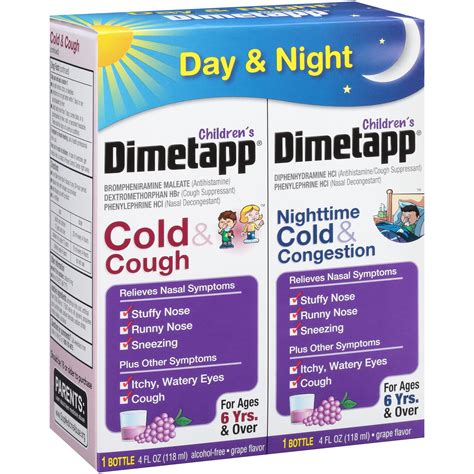 Children’s Dimetapp Cold & Cough & Children’s Dimetapp Nighttime Cold ...