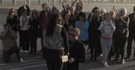 Amazing Flash Mob Proposal To "My Girl" On The Beach