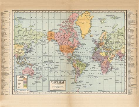 20 Free Printable Antique Maps- easy to download | World map printable ...