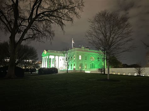 Akayla Gardner on Twitter: "The @WhiteHouse is lit green tonight in ...