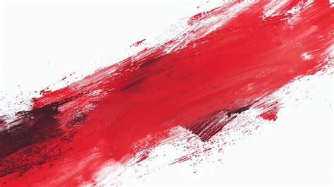 Premium Photo | Abstract red and black brush stroke painting on white background