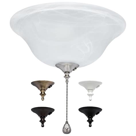 Harbor Breeze 3-Light Alabaster Incandescent Ceiling Fan Light Kit in ...