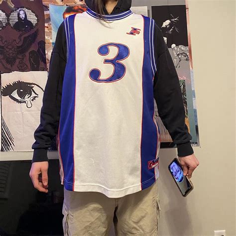 vintage reebok allen iverson jersey. has small paint... - Depop