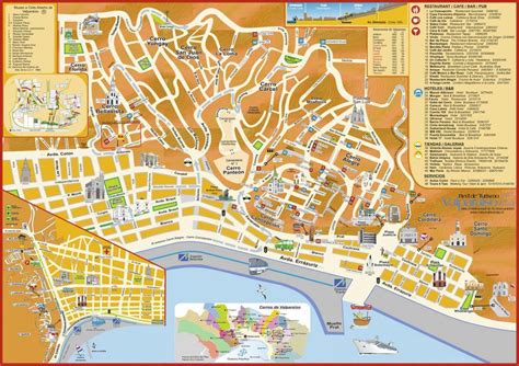 Valparaiso Chile map - Touristische Karte von valparaiso, Chile (South America - Südamerika)