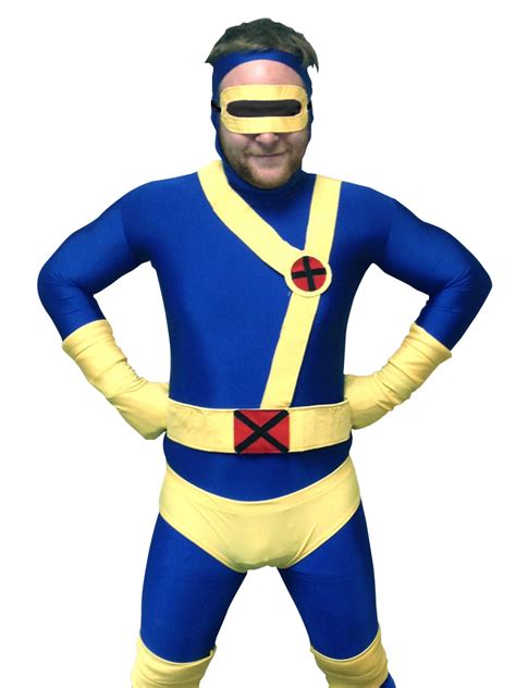 Cyclops Adult Costume Body Suit X-Men Superhero Spandex Body Suit Mens Lycra - Walmart.com ...