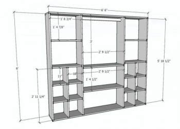 Closet Organizer Dimensional Drawings