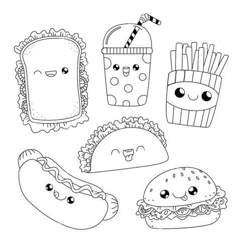 Coloriage Aliments Kawaii - télécharger et imprimer gratuit sur ColoriageEnfant.Com