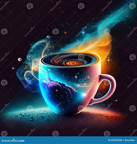 Coffee Cup with Steam on Dark Background. Vector Illustration Stock ...