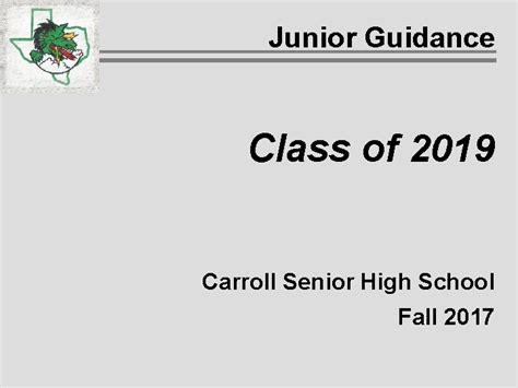 Junior Guidance Class of 2019 Carroll Senior High