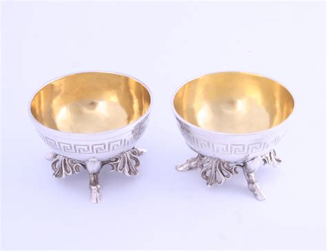 A pair of Victorian sterling silver salt cellars : MyFamilySilver.com