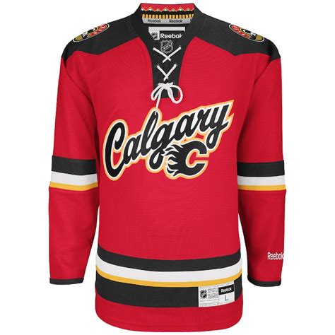 Reebok Calgary Flames Red Premier Alternate Jersey