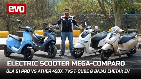 Ola S1 Pro vs Ather 450X vs TVS iQube vs Bajaj Chetak electric scooter comparison 2022 | evo ...