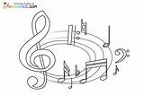 Music Notes Coloring Pages sketch template