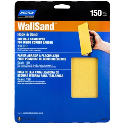 Norton® WallSand 150 Grit Aluminum Oxide Drywall Sandpaper, 3 pk - Fred ...