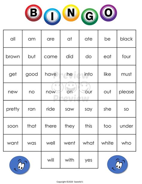 Sight Words Bingo Kindergarten | Made By Teachers