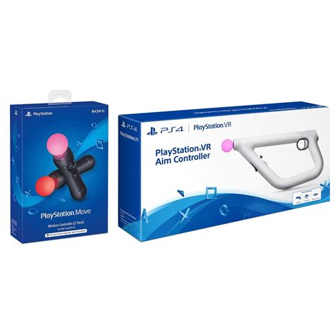 Sony PlayStation VR PSVR Aim Controller and 2 Pack Move Motion Controllers PS4 - Walmart.com