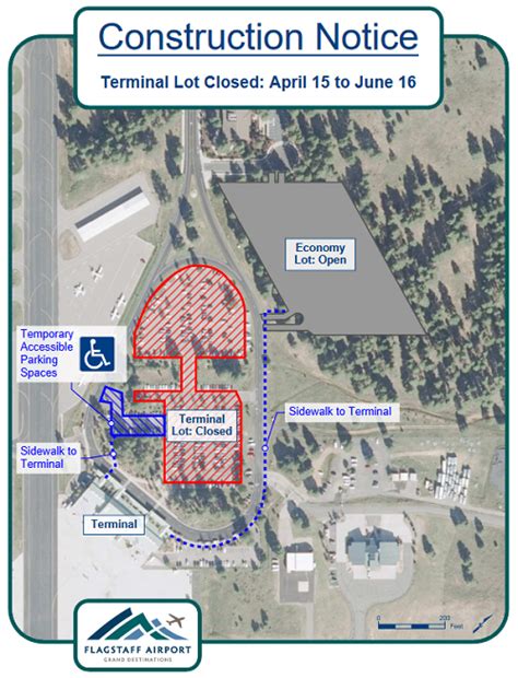 Flagstaff Airport Terminal Parking Lot closed for maintenance