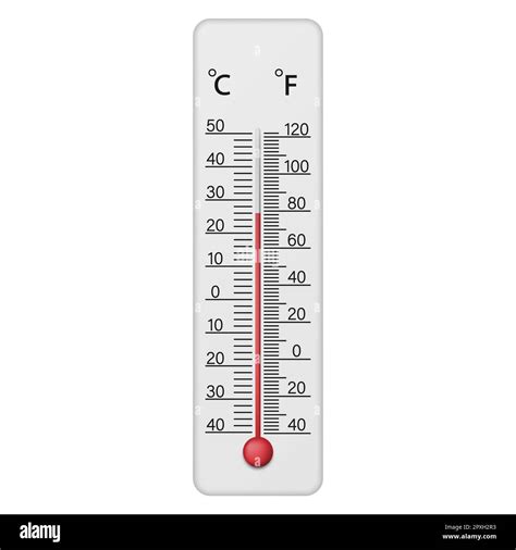 Meteorological thermometer Fahrenheit and Celsius for measuring air temperature. Vector ...