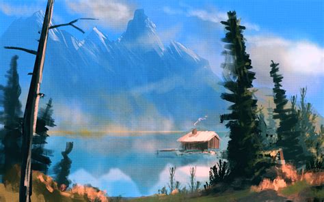 Bob Ross mountain lake speedpainting by bungyx on DeviantArt