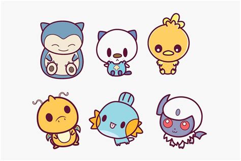 Pokemon Characters Png Pic - Cute Drawings Easy Of Pokemon, Transparent ...