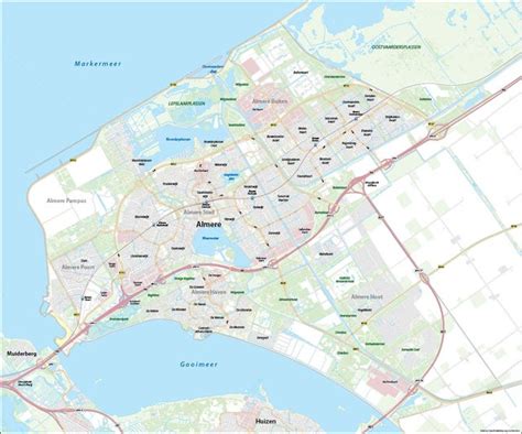 Digitale plattegrond van Almere