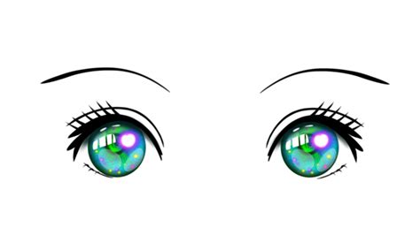 Character Eyes PNG Image, Eyes Anime Manga Style Glowing Pink Eyes Girl ...