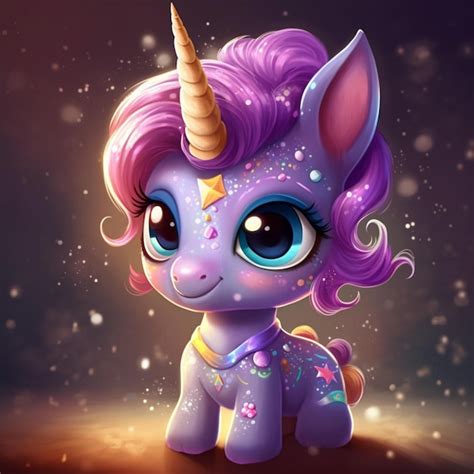 Premium AI Image | Beautiful and cute baby unicorn