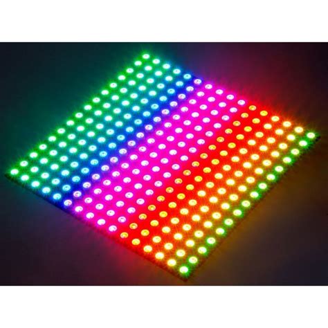 16x16 256 Pixels WS2812B 5050 RGB LED Panel - Individually addressable Full Dream Color LED Lamp ...