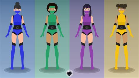 Anime Cosplay Ninja Girls - Vector by DG-RA on DeviantArt