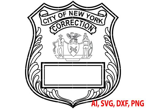 City of New York Correction Officer Badge Logo Seal Custom - Etsy