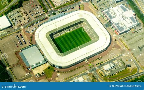 Football Stadium Aerial View Stock Image - Image of structure, aerial ...