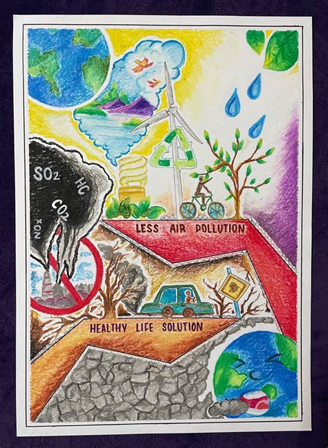 Air pollution poster | Air pollution poster, Earth drawings, Poster drawing