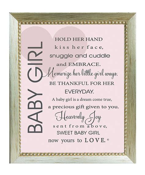 The Grandparent Gift Co. 'Baby Girl' Poem Framed Print | Baby girl ...