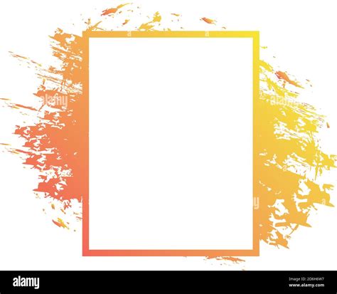 modern frame orange yellow and splash vector design Stock Vector Image ...