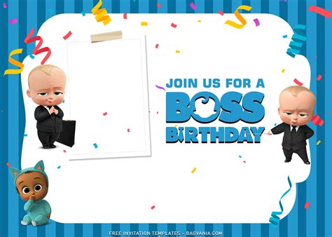 7+ Adorable Boss Baby Birthday Invitation Templates | FREE Printable ...