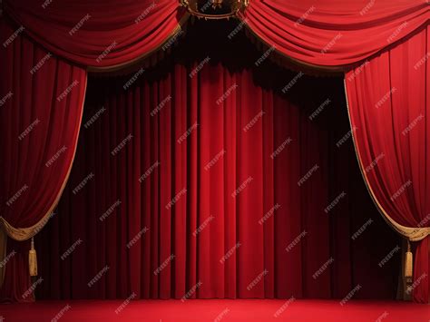 Premium AI Image | red curtain theater cinema or circus