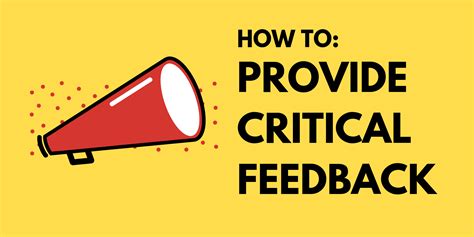 How to Provide Critical Feedback [10/01/19]