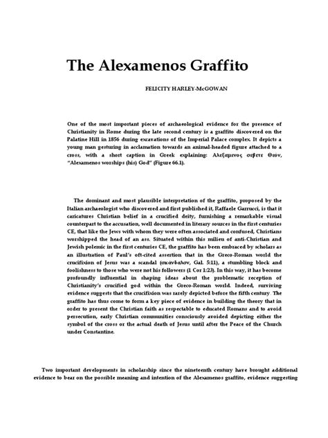 The Alexamenos Graffito in Chris Rastignit Crop | PDF | Crucifixion ...