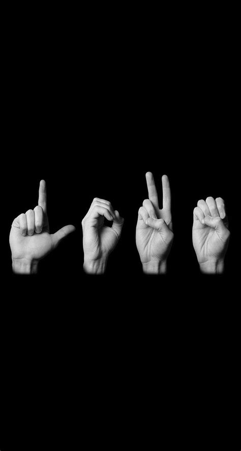 iPhone wallpaper love | Deaf sign, Sign language, America sign