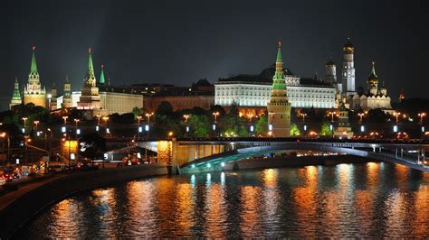 Moscow Night Lights 1920 x 1080 HDTV 1080p Wallpaper