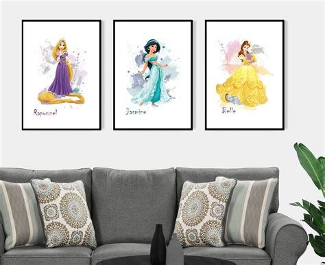 DISNEY PRINCESS print wall art Various Sizes Ready to frame | Etsy