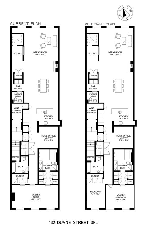 1368969-132-duane-street-manhattan.gif (1920×3064) | Garage floor plans, House floor plans, How ...