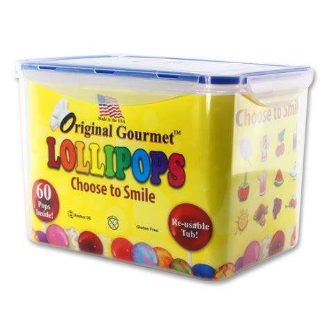 Original Gourmet Gluten Free LOLLIPOPS - 60 Pops Tub