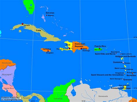 Political Map Of The Caribbean – Map Vector