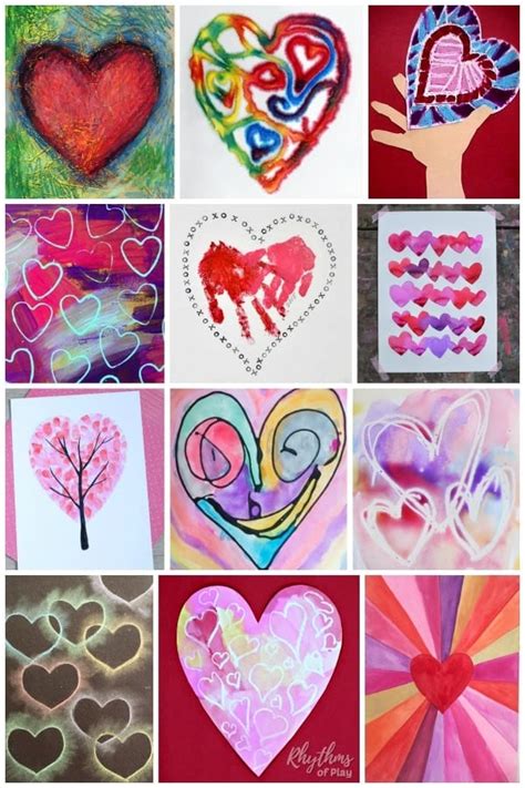 Best Heart Art Projects and Painting Ideas | Rhythms of Play