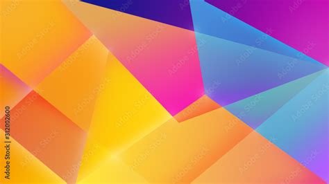 Brightly colored geometric background with color gradients and copy ...