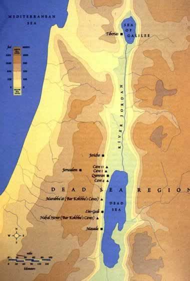 Mapa de Qumran a orillas del Mar Muerto | Mar muerto, Mapas, Orilla del mar