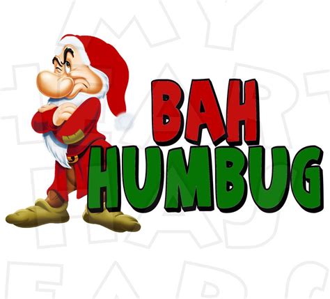 Grumpy Dwarf Christmas Bah Humbug INSTANT DOWNLOAD digital clip art | Grumpy dwarf, Disney ...