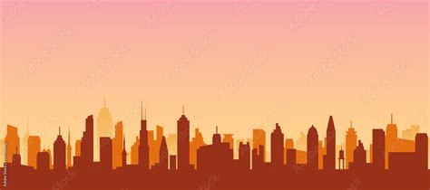 Cityscape silhouette urban illustration. City skyline building town ...